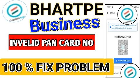 Bharatpe Business pan details not valid problem | bhartpe| bhartpe lon