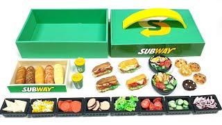 DIY How to make Clay miniature Subway sandwich set ｜Realistic Food Set with clay｜sandwich, cookies ~
