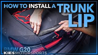 How to install a Carbon Fiber Trunk Lip on a BMW G20 (M340i and 330i)