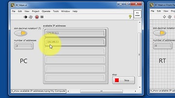 LabVIEW code: Show available IP addresses (expected results)