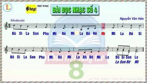 Bài đọc nhạc số 4 - Karaoke đọc nhạc theo lời ca có hát bè – Âm nhạc lớp 8 Sách Chân trời sáng tạo