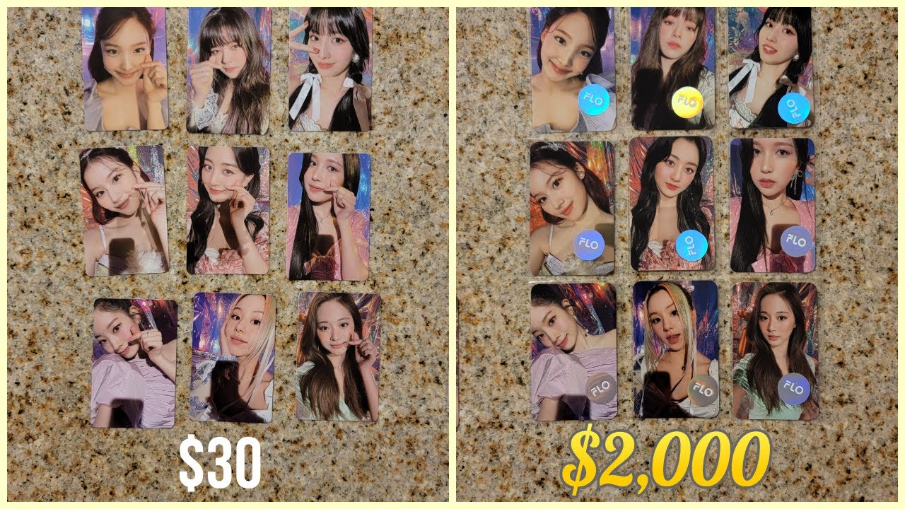 30 Twice Photocard Set Vs 2 000 Twice Photocard Set Youtube