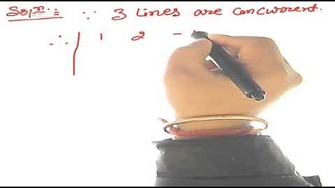 Question based on Condition for Concurrency of Three Straight Lines