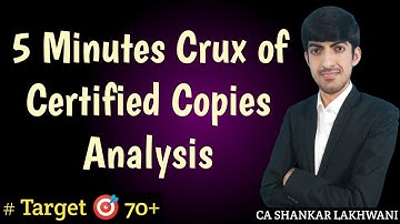 How to frame answers in Audit? I 5 Minutes Crux of Certified Copies Analysis I CA Final Audit Sep