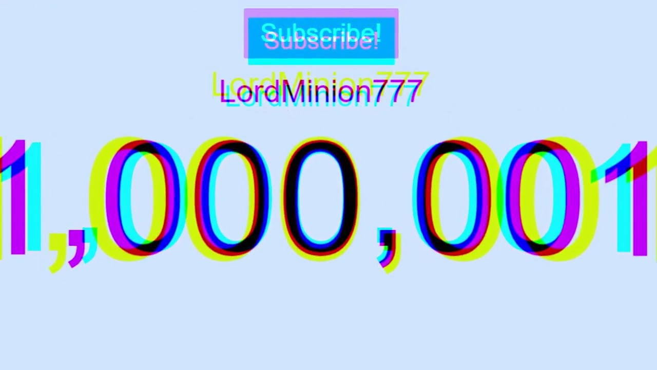 Being LordMinion777's 1 Millionth Subscriber! - YouTube