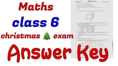 class 6 maths christmas exam question paper 2024 answer key #class6_maths_secondtermexam_2024