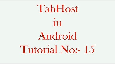 TabHost in Android