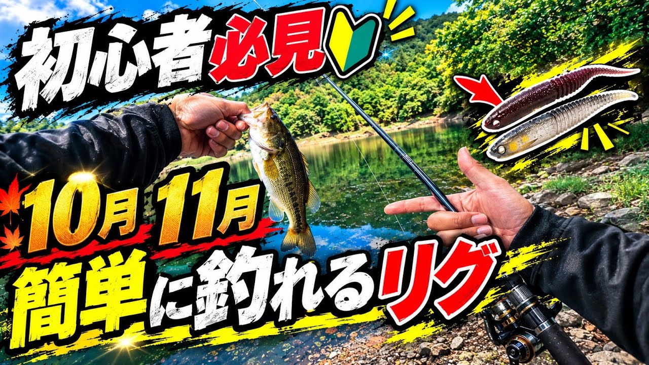 【バス釣り】初心者必見🔰　10月11月はこれで簡単に釣れる❗️