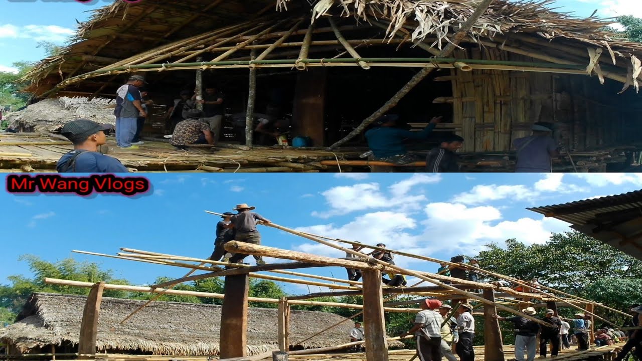 Tribal House Construction Style at Indo-Myanmar (Burma) border.
