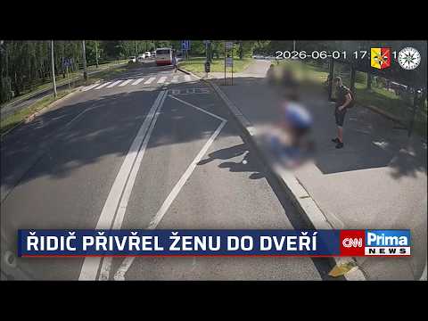 Řidič pražského autobusu přivřel ženu do dveří a vláčel ji po asfaltu. Hrůzu zachytila kamera