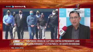 Arrest warrant against former President Juan Orlando Hernández suspended