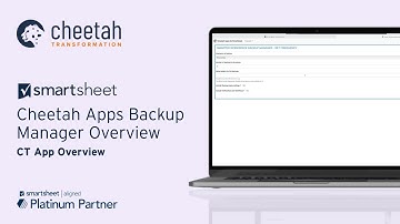 Smartsheet - Cheetah Apps Backup Manager Overview