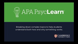 APA PsycLearn: Breaking Down Complex Topics