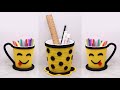 2 Ide Kreatif Tempat pensil dari CUP POP MIE ! | Daur ulang | DIY Pen Holder from sterofoam cup