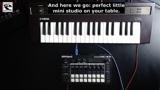 My favorite mini setup: Roland MC-101& Yamaha Reface DX