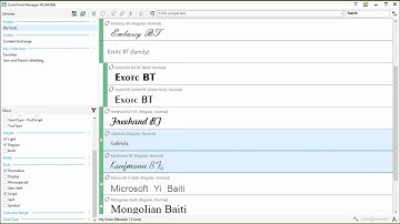Corel Font Manager Part 2