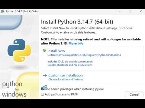 How to install python 3.14.7 on windows