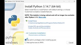How to install python 3.14.7 on windows