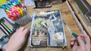 Art Journaling With Me | Painting & Altering Magazine Collage Pages