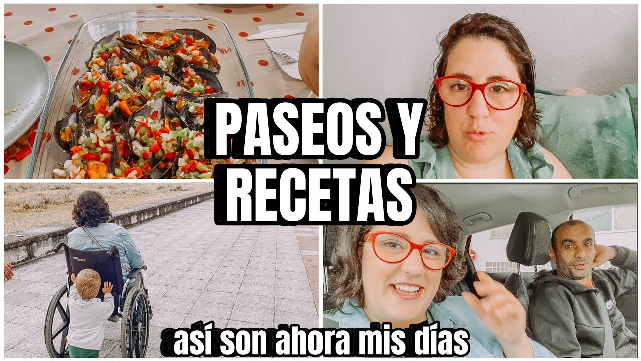 Mis PASEOS ahora son ASI 🦽+ mejillones a la vinagreta 🫑