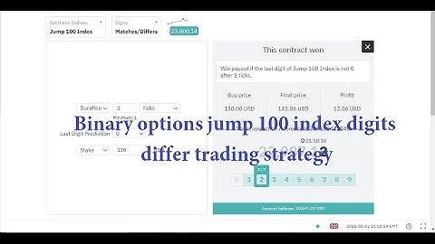 Binary options jump 100 index digits differ trading strategy
