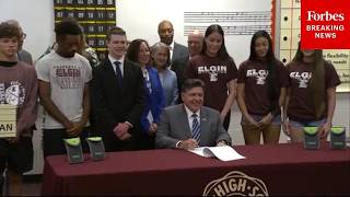 JUST IN: Illinois Gov. JB Pritzker Takes Questions After Signing Bill To Ban Cell Phones In Schools