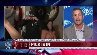 Ravens coach John Harbaugh talks about adding QB Trace McSorley