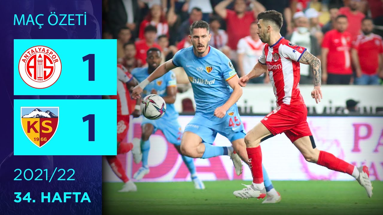 2021-2022 Süper Lig ANTALYASPOR - KAYSERİSPOR 1-1 Maç Özeti