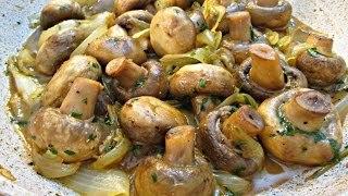 Garlic Mushrooms and Onions  Side Dish or Over Steak  PoorMansGourmet