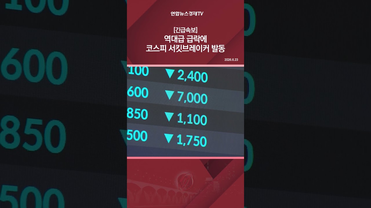 [속보] 역대급 급락에 코스피 서킷브레이커 발동