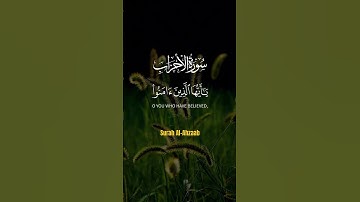 سورة الأحزاب || (يَا أَيُّهَا الَّذِينَ آمَنُوا اتَّقُوا اللَّه..)