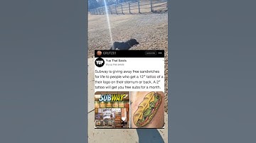 Subway is giving free sandwiches for life to people that get a 12" tattoo of thier logo