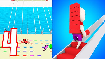 Bridge Race - Gameplay Walkthrough Part 4 All Agent Unlocked Max Level (Android)