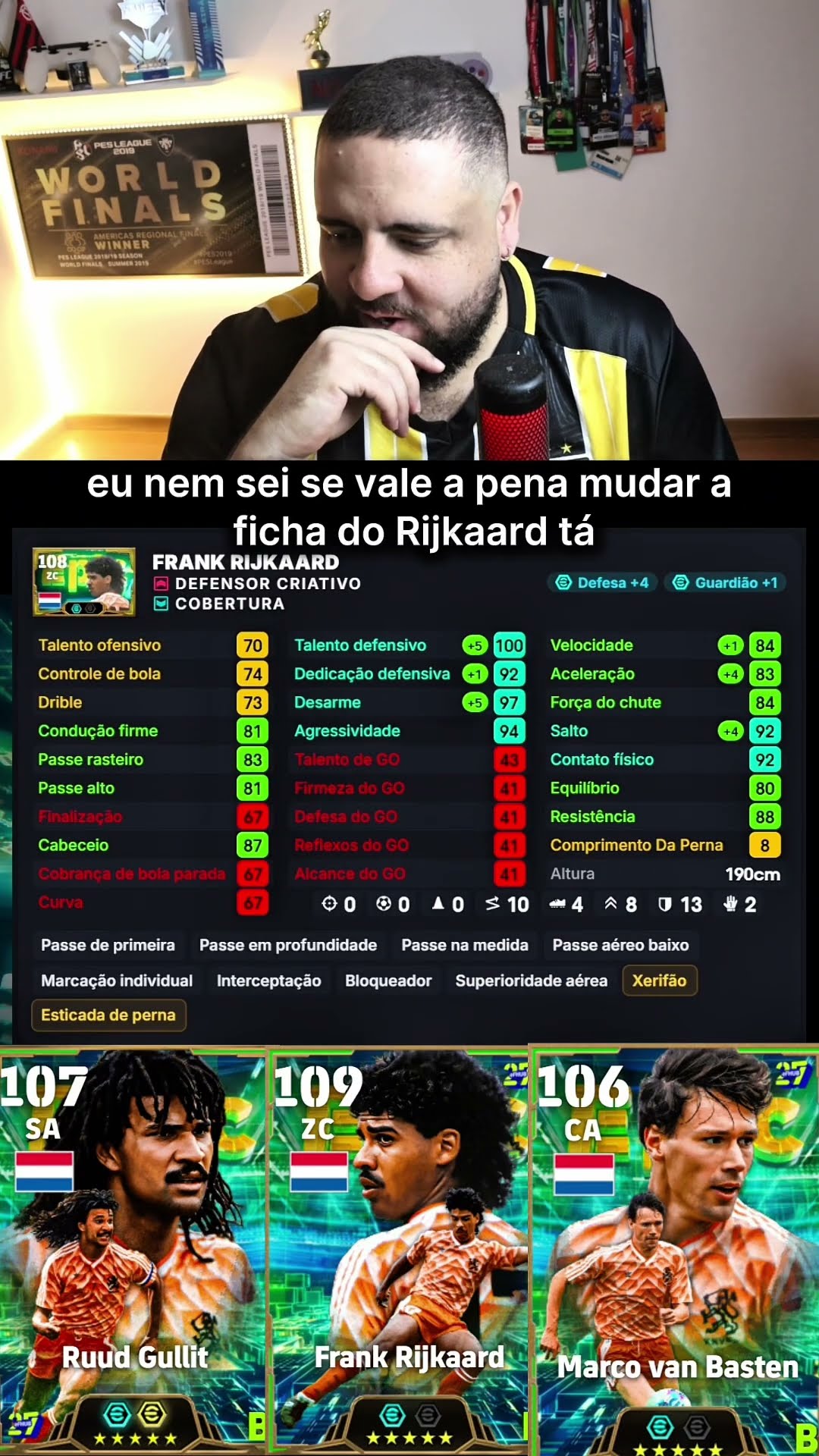 Quais as melhores fichas para o Gullit, Van Basten e o Rijkaard no eFootball?