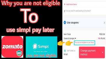 How to use simpl pay in zomato | why simpl pay not eligible | Trending gyan with sunil