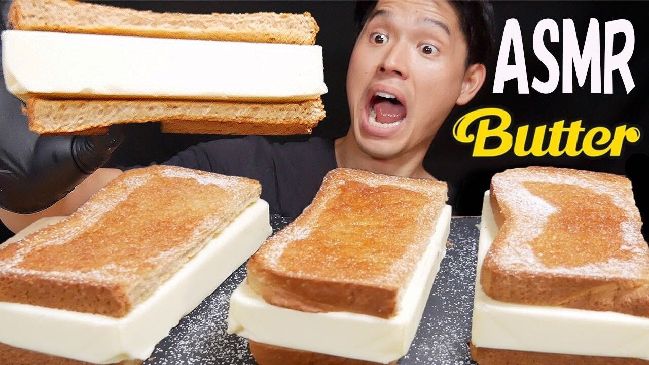 【ASMR】 BUTTER TOAST【COOKING & EATING SOUNDS】MUKBANG - YouTube