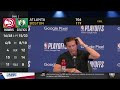 Quin Snyder Postgame Interview | Atlanta Hawks lose to Boston Celtics 119-106