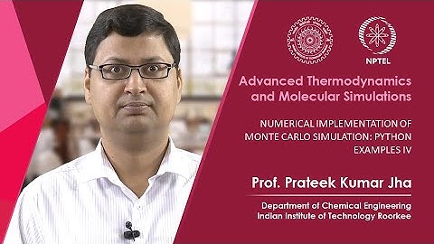 Lecture 39: Numerical implementation of Monte Carlo simulation: python examples IV