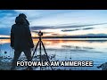 Fotografie am Ammersee bei Sonnenuntergang