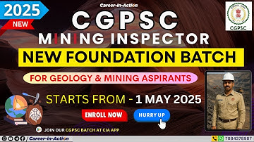 CGPSC Mining Inspector Batch 2025 Coming soon ! Join Fast l and boost your preparation🚀 #shortsvideo