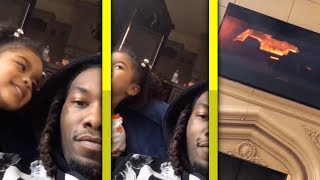 Offset & His Daughter React To New Music Video For 'Red Room'