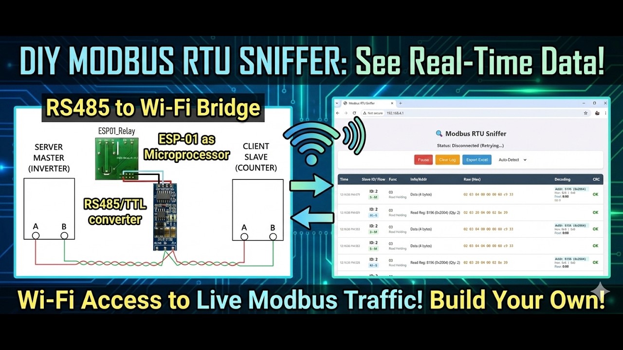 Modbus Sniffer - YouTube