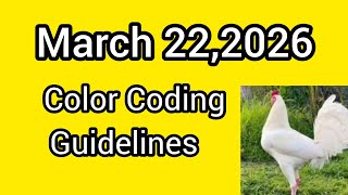 March 22,2026 Color Coding Guidelines