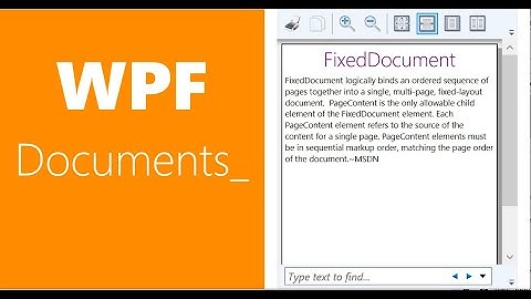 WPF Documents | Fixed Document | Documents in WPF