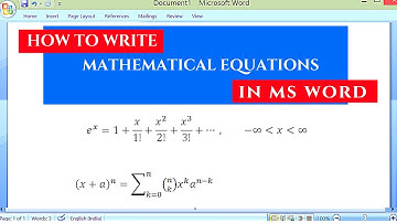 How to write Mathematical Equations in MS Word (Hindi)