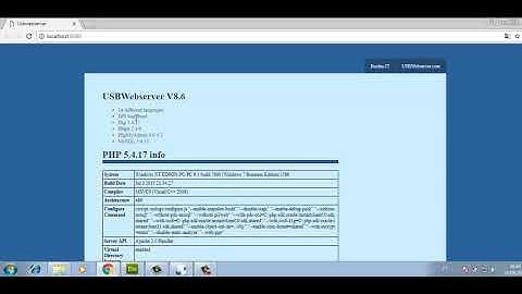 Aula3 - Curso de PHP, utilizando USBWebserver 8.6 – Servidor portátil
