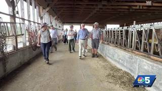Sen Peter Welch visits dairy farm as Farm Bill negotiations hit pause