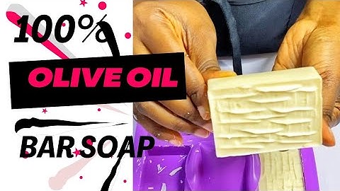 How to make an all Olive oil bar soap|castile soap making.