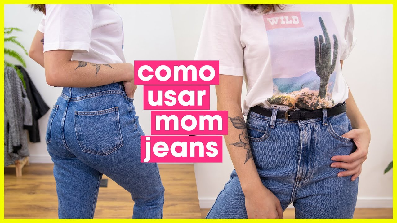 mom jeans com coturno