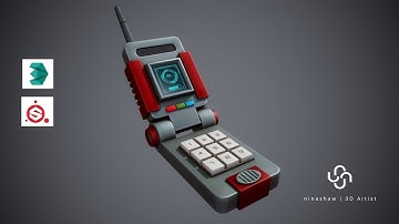 TIMELAPSE Game Asset Stylized Cell Phone | 3dsMax/Substance Painter